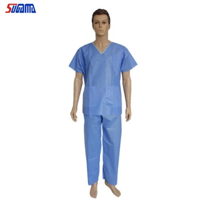 El hospital médico unisex con cuello en V de Polycotton friega trajes